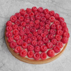 Raspberry and vanilla tart