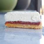 Rhubarb, vanilla and corn tart